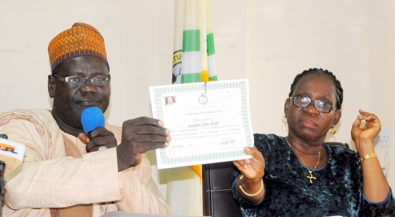 NYSC emerges with new certificate - Has Corp Members Photo